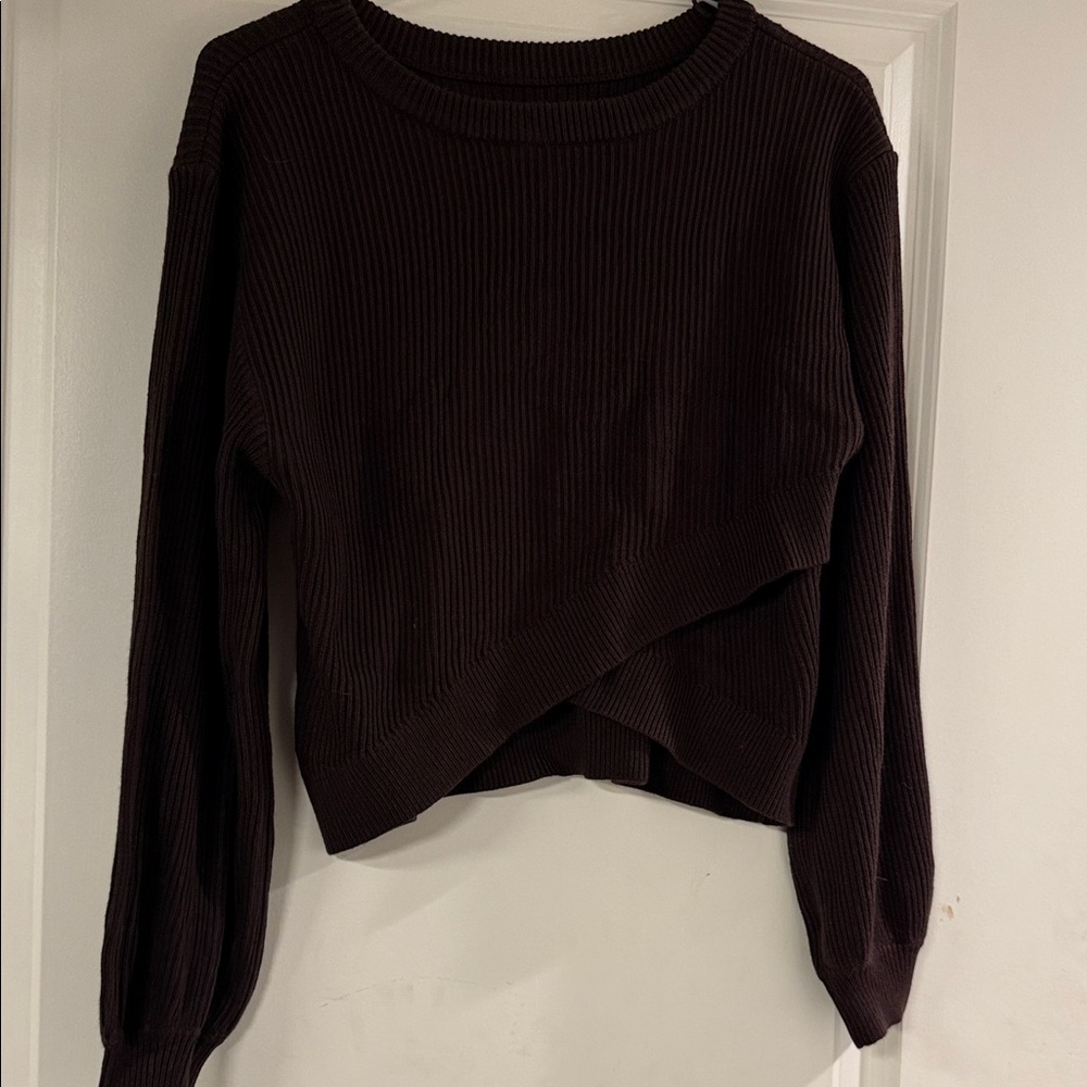 Lululemon Dark Brown Ribbed Sweater